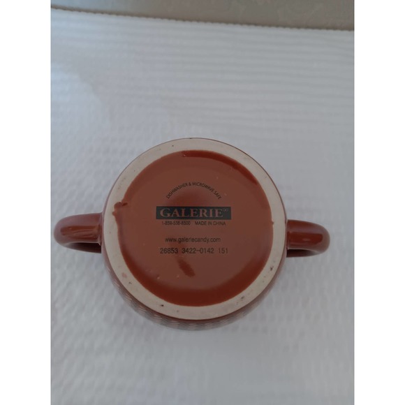 Gallerie Brown 2 Handle Ceramic Sock Monkey Mug - 10oz - New - Picture 4 of 4